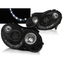 Faros Delanteros Luz Diurna Mercedes Clk W209 03-10 Fondo Negro