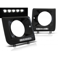 Faros Luz Diurna Mercedes W461,W463 01-12 Led Drl Negro
