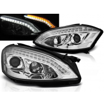 Faros Luz Diurna Mercedes W221 05-09 Daylight Xenon Cromado