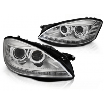 Faros Luz Diurna Mercedes W221 05-09 Daylight Chrome-Intermitente Dinamico Indicator