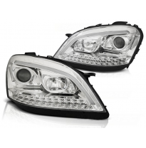 Faros Luz Diurna Mercedes W164 Ml M-Klasa 05-07 Chrome Led-Intermitente Dinamico