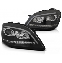 Faros Luz Diurna Mercedes W164 Ml M-Klasa 05-07 Black Led-Intermitente Dinamico