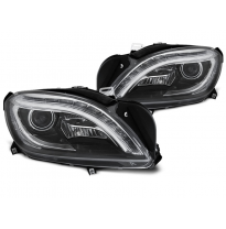 FAROS DELANTEROS FAROS NEGROS LED para MERCEDES M-CLASS W166 11-15