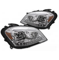 FAROS DELANTEROS CROMADOS INTERMITENTE DINAMICO para MERCEDES W164 ML M-KLASA 09-11