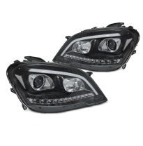 FAROS LUZ DIURNA TUBO NEGRO Intermitente Dinamico se adapta a MERCEDES W164 ML M-KLASA 09-11