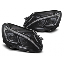 FAROS LUZ DIURNA TRUE DRL NEGROS aptos para MERCEDES W205 14-18
