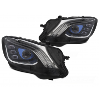 FAROS DELANTEROS LED COMPLETOS NEGROS para MERCEDES W222 13-17