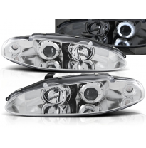 Faros Delanteros Angel Eyes Mitsubishi Eclipse 06.95-96 Cromados