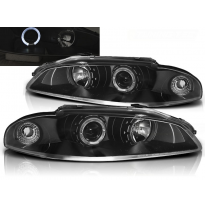 Faros Delanteros Angel Eyes Mitsubishi Eclipse 97-12.98 Fondo Negro