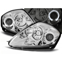 Faros Delanteros Angel Eyes Mitsubishi Eclipse D50 00-05 Cromados