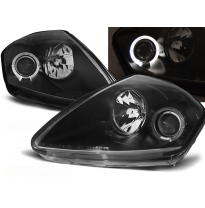 Faros Delanteros Angel Eyes Mitsubishi Eclipse D50 00-05 Negro