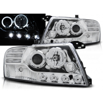Faros Delanteros Angel Eyes Mitsubishi Pajero V60 01-06 Cromados