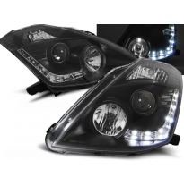 Faros Delanteros Luz Diurna Nissan 350z 03-05 Xenon D2s Fondo Negro