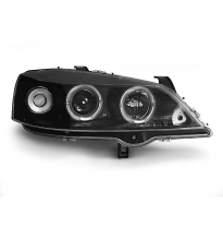 Faros Delanteros Angel Eyes Opel Astra G 09.97-02.04 Fondo Negro