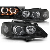 Faros Delanteros Angel Eyes Opel Astra G 09.97-02.04 Fondo Negro