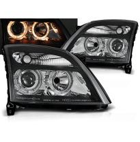 Faros Delanteros Angel Eyes Opel Vectra C 04.02-08.05 Fondo Negro