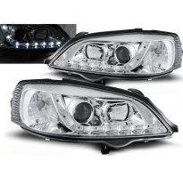 Faros Delanteros Luz Diurna Opel Astra G 09.97-02.04 Cromados