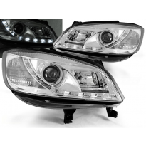 Faros Delanteros Luz Diurna Opel Zafira 04.99-06.05 Cromados