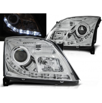 Faros Delanteros Luz Diurna Opel Vectra C 04.02-08.05 Cromados