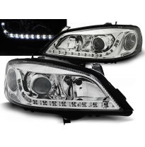 Faros Delanteros Luz Diurna Opel Astra G 09.97-02.04 Cromados