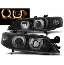 Faros Delanteros Angel Eyes Opel Vectra B 99-02 Fondo Negro