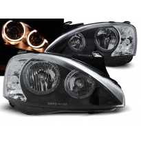 Faros Delanteros Angel Eyes Opel Corsa C 11.00-09.06 Fondo Negro