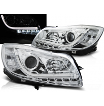 Faros Delanteros Luz Diurna Opel Insignia 08-12 Cromado Tube Lights