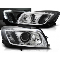 Faros Delanteros Luz Diurna Opel Insignia 08-12 Cromado Tru Drl Ece-R87