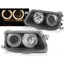 Faros Delanteros Opel Astra F 94-97 Angel Eyes Negro