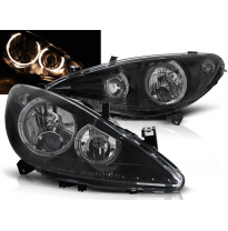 Faros Delanteros Angel Eyes Peugeot 307 04.01-06.05 Fondo Negro