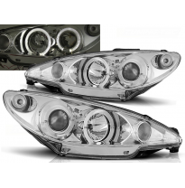 Faros Delanteros Angel Eyes Peugeot 206 10.98-02 206 Cromados