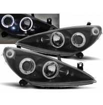 Faros Delanteros Angel Eyes Peugeot 307 04.01-06.05 Fondo Negro