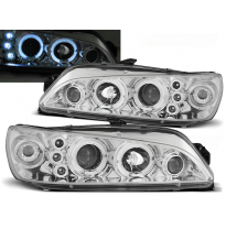 Faros Delanteros Angel Eyes Peugeot 306 05.97-03.01 Cromados