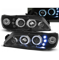 Faros Delanteros Angel Eyes Peugeot 306 05.97-03.01 Fondo Negro