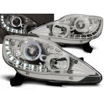Faros Delanteros Luz Diurna Peugeot 107 05-11 Cromados