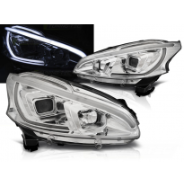 Faros Delanteros Peugeot 208 4.12-06.15 Tube Light Cromado
