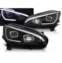 Faros Delanteros Peugeot 208 4.12-06.15 Tube Light Negro