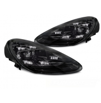 FAROS LUZ DIURNA LED DRL NEGROS aptos para PORSCHE CAYENNE 10-15