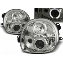 Faros Delanteros Angel Eyes Renault Twingo 03.93-09.98 Cromados