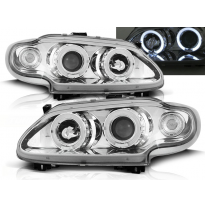 Faros Delanteros Angel Eyes Renault Megane / Scenic 96-99 Cromados