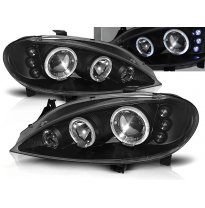 Faros Delanteros Angel Eyes Renault Megane 03.99-10.02 Fondo Negro