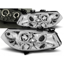 Faros Delanteros Angel Eyes Renault Megane Ii 11.02-12.05 Cromados