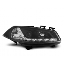 Renault Megane Ii 11.02-10.05 Faros Delanteros Luz Diurna Fondo Negro
