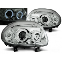Faros Delanteros Angel Eyes Renault Clio Ii 09.98-05.01 Cromados