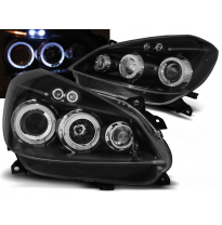 Faros Delanteros Angel Eyes Renault Clio 3 05-09 Negro Angel Eyes