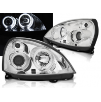 Faros Delanteros Angel Eyes Renault Clio Ii 06.01-09.05 Angel Eyes Ccfl Cromado