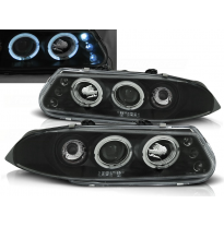 Faros Delanteros Angel Eyes Rover 200 11.95-01.00 Fondo Negro