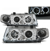 Faros Delanteros Angel Eyes Seat Leon / Toledo 04.99-08.04 Cromados