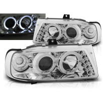 Faros Delanteros Angel Eyes Seat Ibiza / Cordoba/ Polo Variant, Sedan 10.93-08.99 Cromados