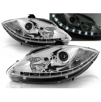 Faros Delanteros Luz Diurna Seat Leon Altea Toledo 06.05-09 Cromados